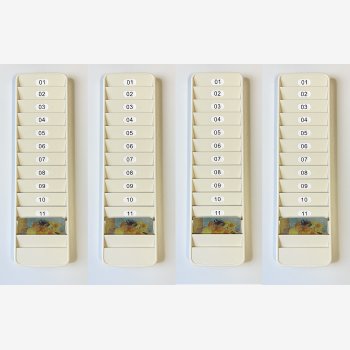 CASELLARIO PORTA TESSERE PORTA BADGE A 48 POSTI DA PARETE